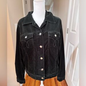 Vintage Calvin Klein Corduroy    Black Jacket size M. EUC